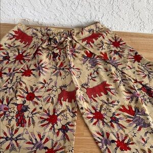 Floral Patterned Wide-Leg Pants